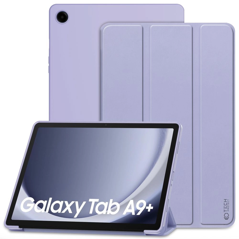 Samsung Galaxy Tab A9+ Plus (SM-X210, X215, X216B) Trifold Tech-Protect SmartCase Protective Cover Case, Purple