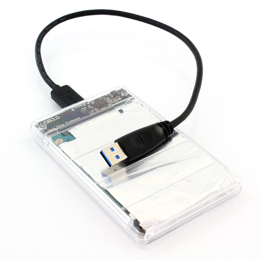 2.5" SATA CRYSTAL HDD USB 3.0 Enclosure (2)