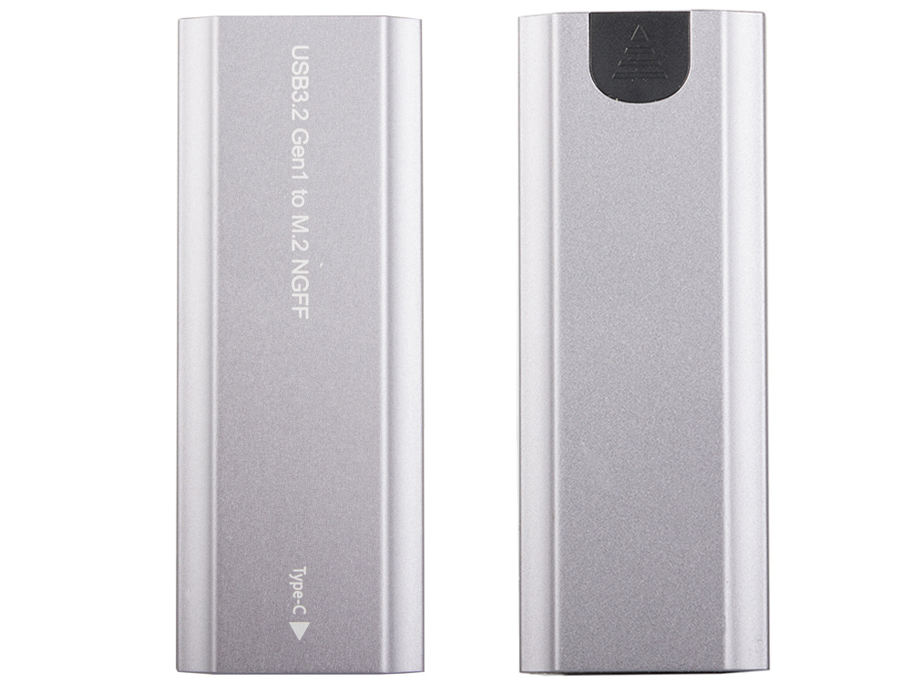 M.2 SATA NGFF SSD enclosure adapter, USB 3.1 & USB-C, 2230–2280 mm, silver (2)