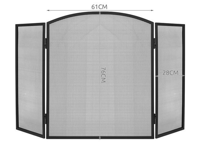 Large Fireplace Screen Spark Guard Safety Protector, 118x76 cm (7)