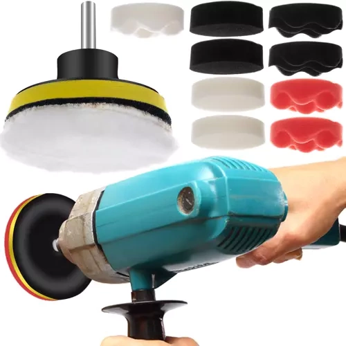 Car Polishing Pad Kit 12 pcs for Drill Xtrobb 19167, 80mm