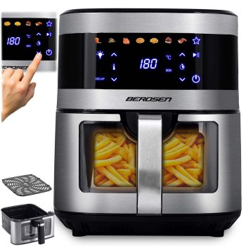 Air Fryer with Touchscreen Berdsen BD-656, 9.1 L, 1700 W, Silver