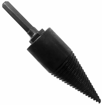 Tapered wood splitting drill bit