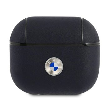 BMW BMA3SSLNA AirPods 3 cover navy Geniune Leather Silver Logo