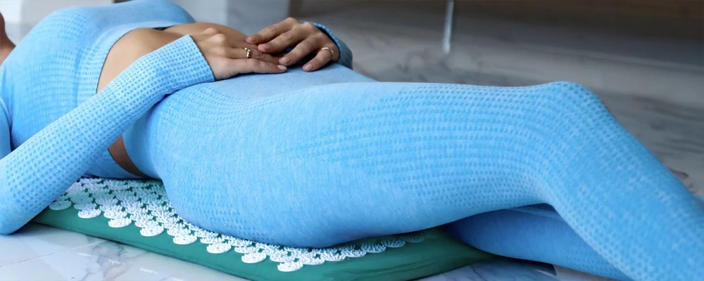 KiCA AuraSpike Acupressure mat acupuncture massage mat + Pillow (62 x 41cm, Green) (0)