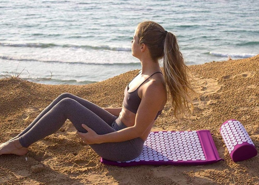 Acupressure Acupuncture Massage Mat (65 x 40 cm), blue (4)