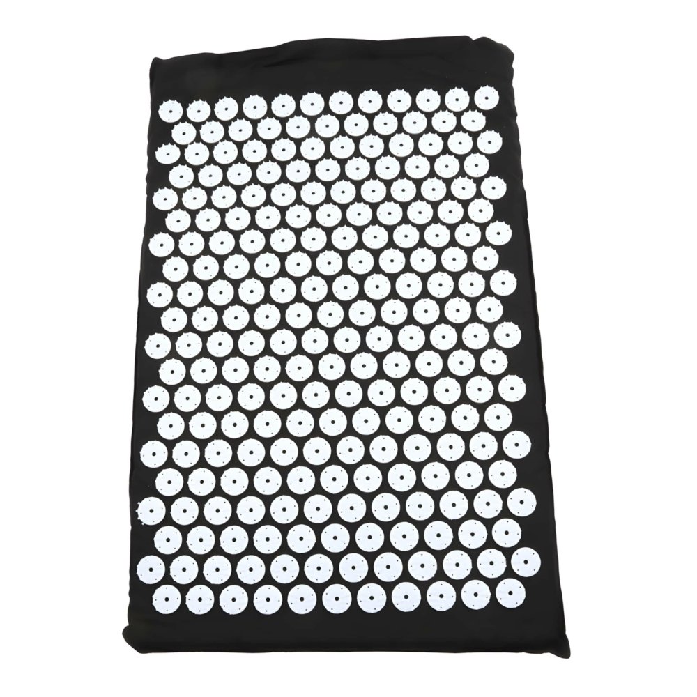 Acupressure Mat and Pillow Set for Back Neck and Shoulder Pain Relief, black (1)