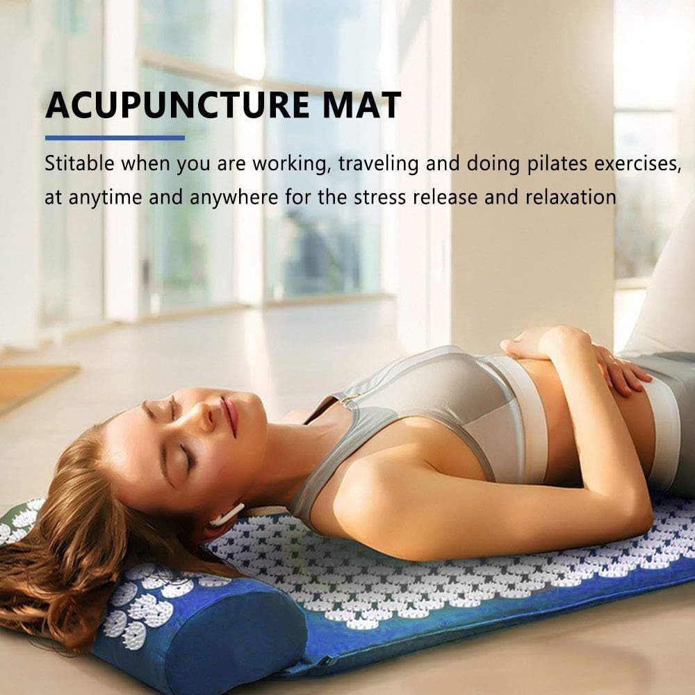 Acupressure Acupuncture Massage Mat (65 x 40 cm), blue (2)