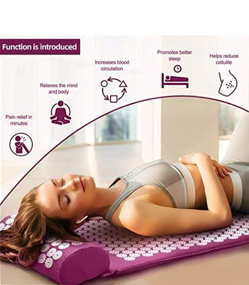 Acupressure Acupuncture Massage Mat (65 x 40 cm), blue (5)