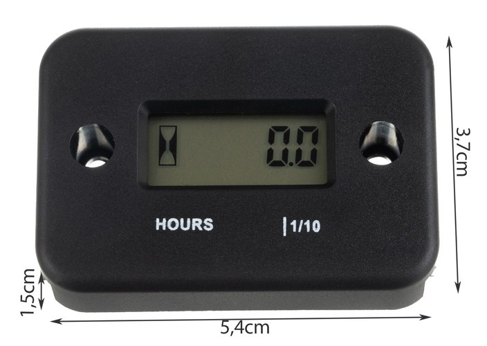 Universal Engine Hour Meter for 2 & 4 Stroke Engines XTROBB, Black (1)