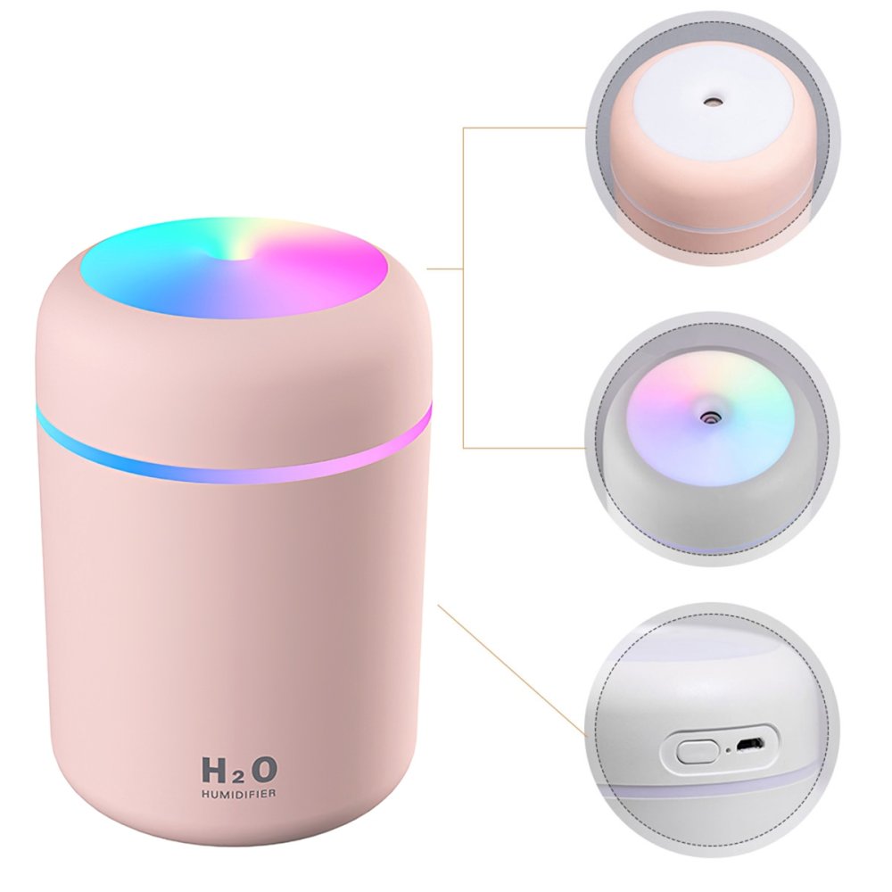 Ultrasonic Humidifier Air Flavoring Machine Aromatizer Diffuser, 300ml, pink (1)
