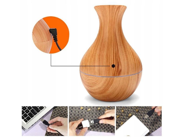 Ultrasonic Air Humidifier Electric Diffuser LIGHT WOOD (3)