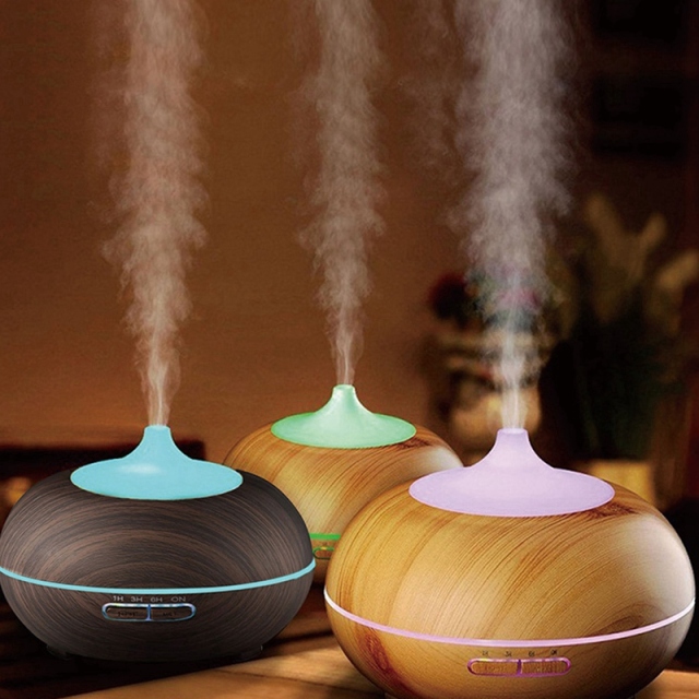 Electric Ultrasonic Air Humidifier / Diffuser / Aromatherapy - 400 ml, Dark Wood (5)
