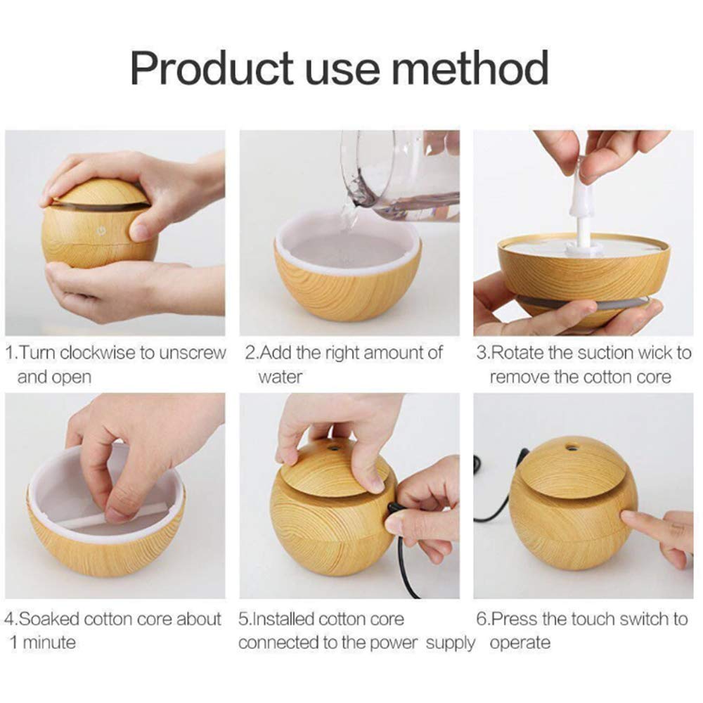 SPA-003 Electric Ultrasonic Air Humidifier / Diffuser / Aromatherapy, 130 ml (7)