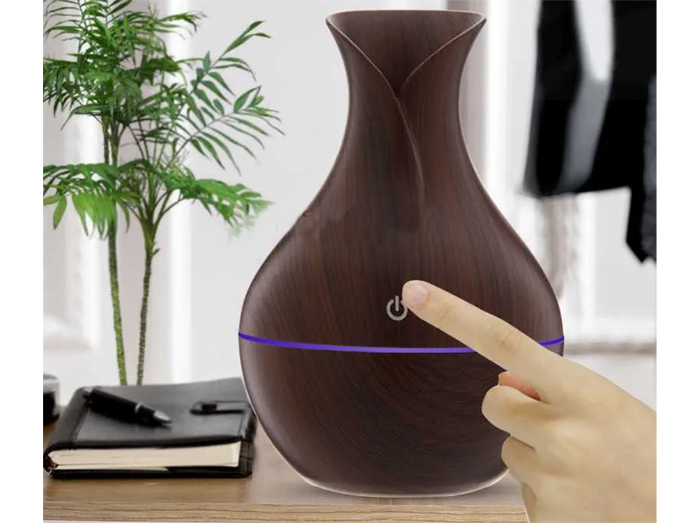 Air Humidifier, Aroma Diffuser, Aromatherapy, RGB Illumination, USB, Dark Brown (7)