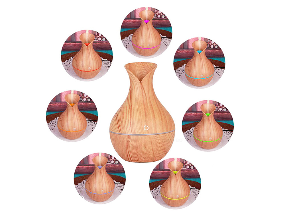 Air Humidifier, Aroma Diffuser, Aromatherapy, RGB Illumination, USB, Light Brown (2)