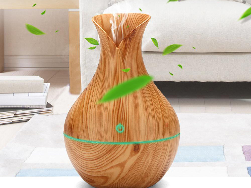Air Humidifier, Aroma Diffuser, Aromatherapy, RGB Illumination, USB, Light Brown (3)