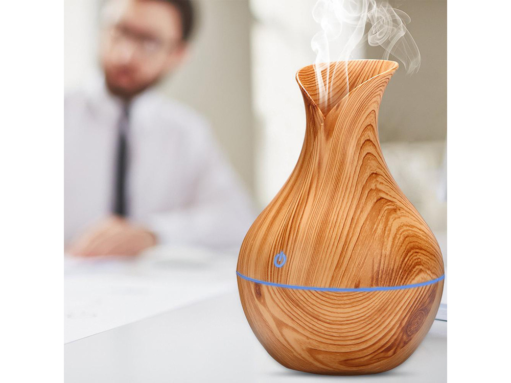 Air Humidifier, Aroma Diffuser, Aromatherapy, RGB Illumination, USB, Light Brown (8)