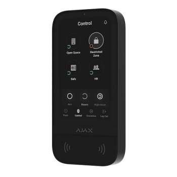Ajax KeyPad TouchScreen — wireless keypad with touchscreen, black
