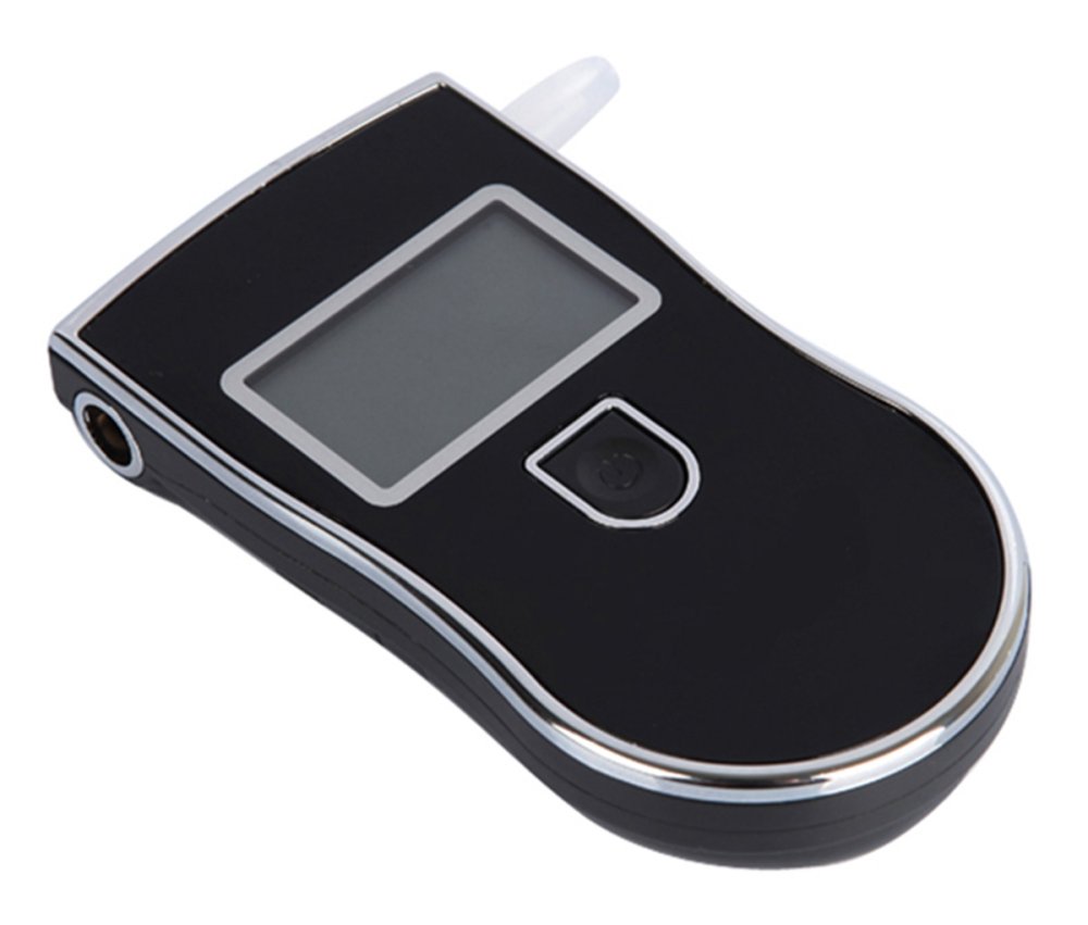AT-818 Digital LCD Breathalyzer with 5 Mouthpieces, black (1)