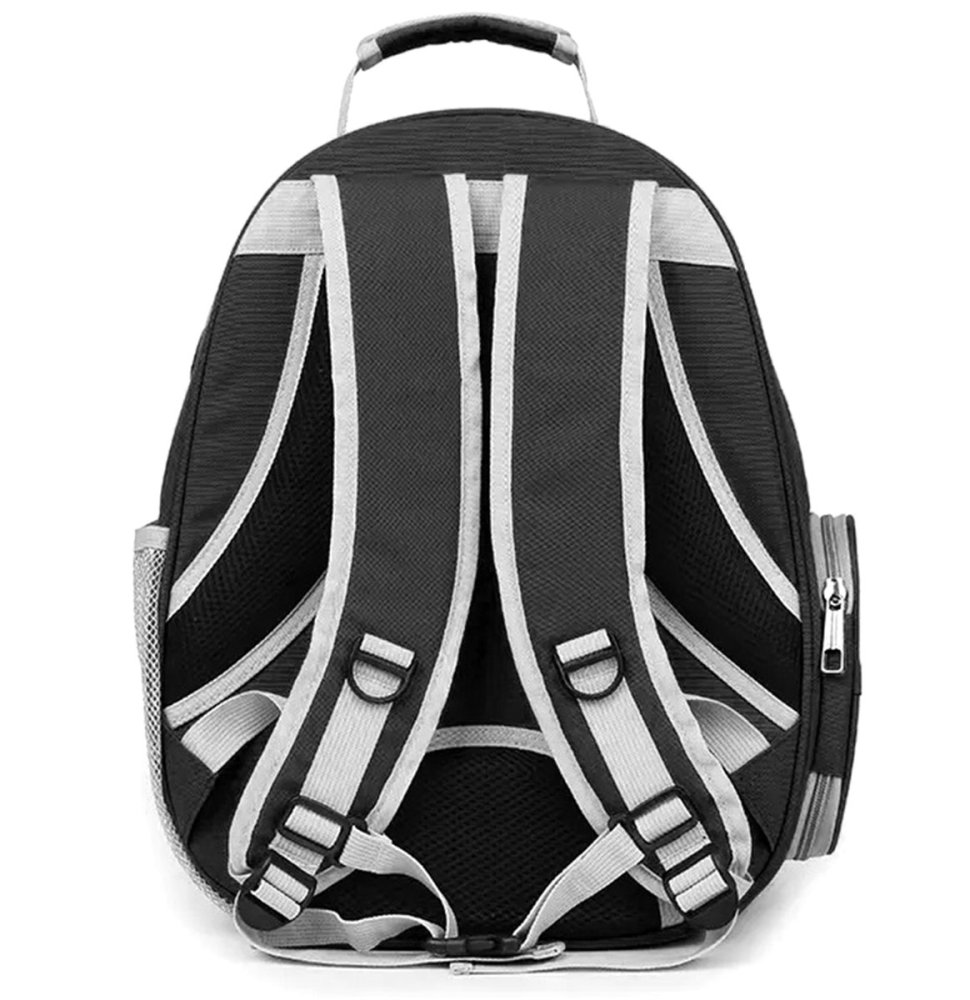 Folding Pet Cat Dog Travel Backpack Knapsack Rucksack Bag Case, 28-68x32x42cm, Black (1)