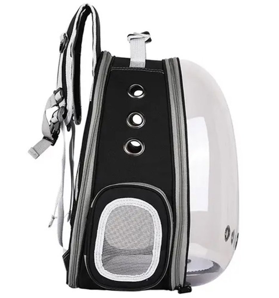 Folding Pet Cat Dog Travel Backpack Knapsack Rucksack Bag Case, 28-68x32x42cm, Black (4)