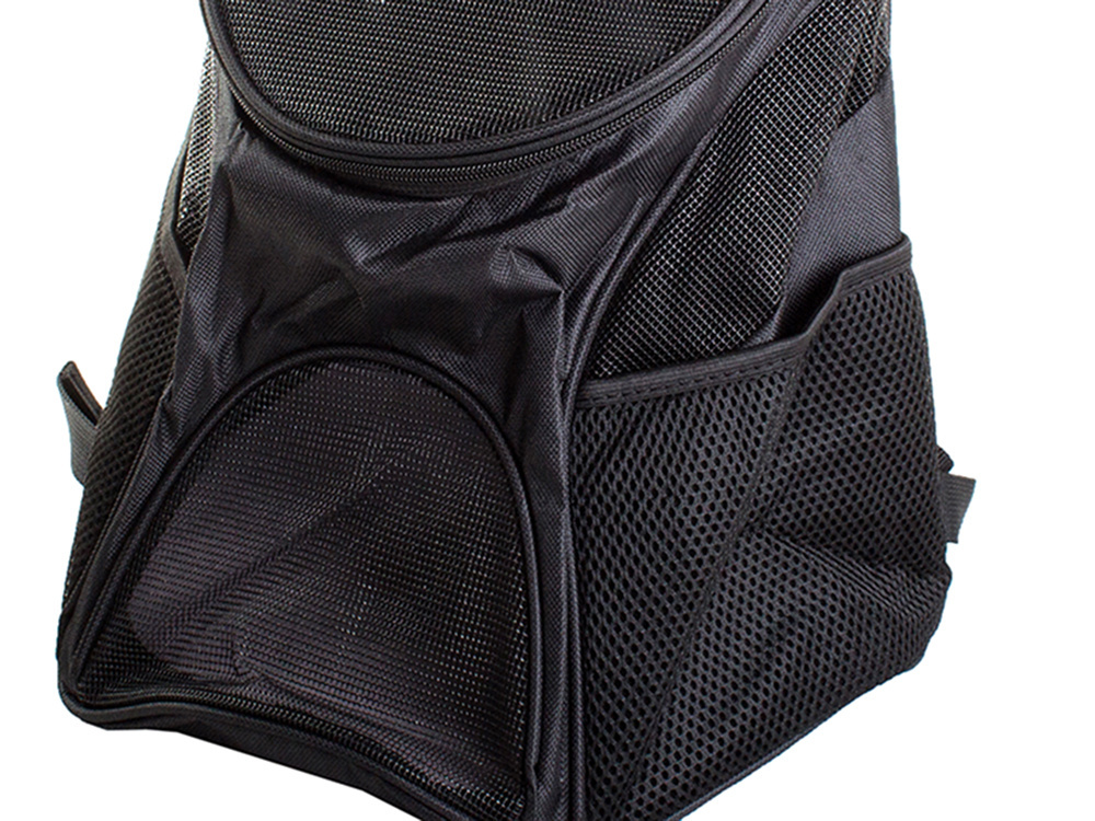 Front pet carrier backpack for dog or cat, black (1)