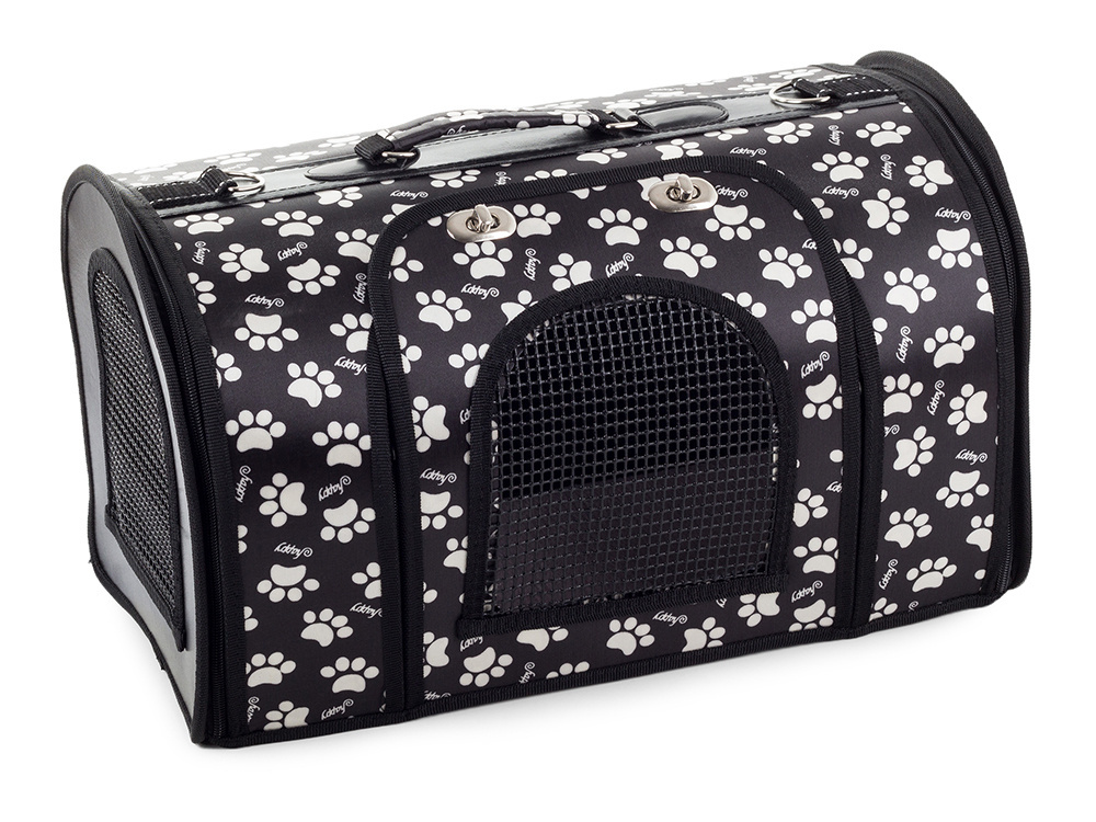Soft-Sided Pet Travel Carrier for Cats and Small Dogs, 44 cm, Black (1)