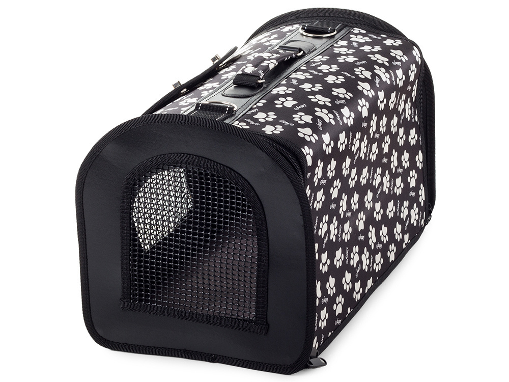 Soft-Sided Pet Travel Carrier for Cats and Small Dogs, 44 cm, Black (2)