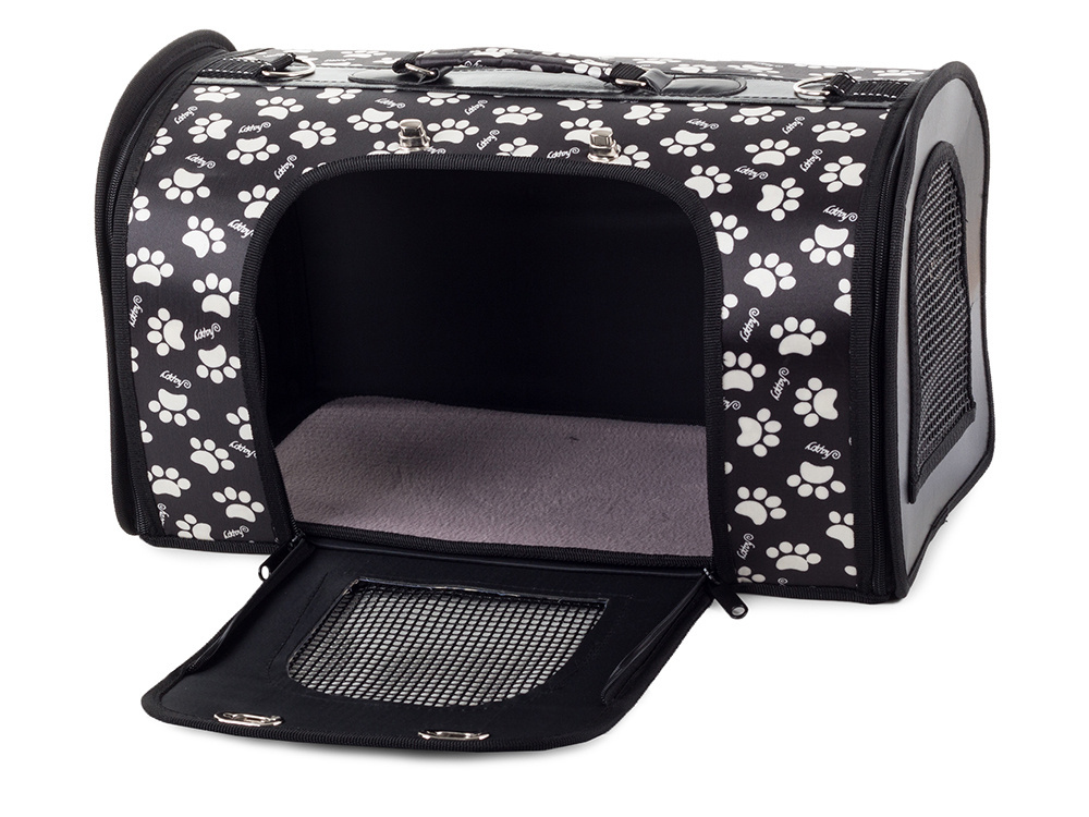 Soft-Sided Pet Travel Carrier for Cats and Small Dogs, 44 cm, Black (3)