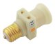 E27 bulb socket splitter adapter with 2 outlets, white