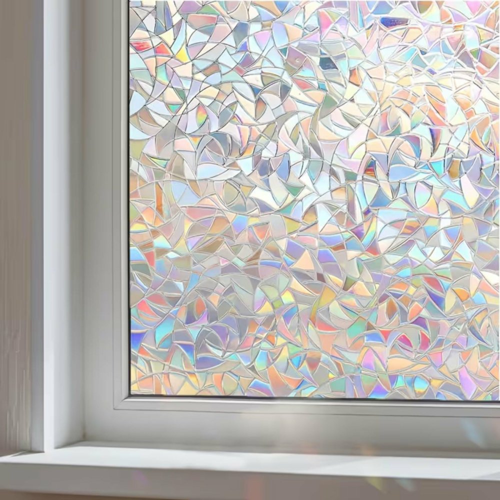 Decorative Window Film 200x60 cm 3D Mosaic Privacy, Rainbow (0)