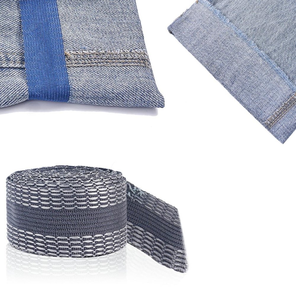 Iron-On Hemming Tape for Pants and Curtains 100cm, Grey (2)