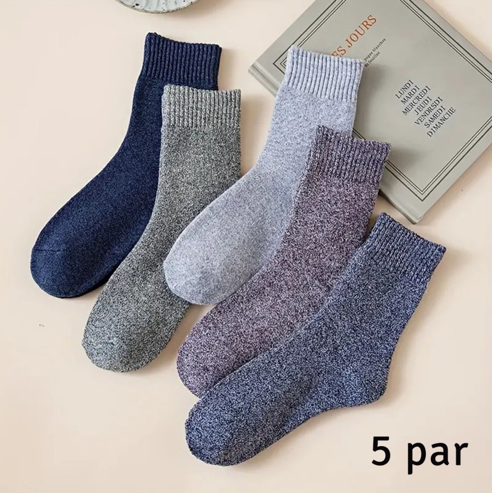 Men's Warm Winter Socks 5 Pair Pack, Size 39-45, Multicolor (0)