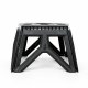 Folding Stool Portable Step Stool for Home Garden and Camping, Black
