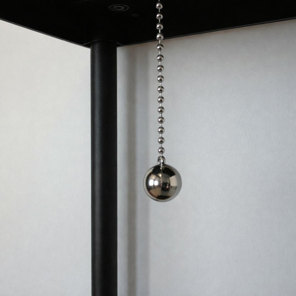 Floor Lamp with Shelves Standing Reading Light E27, 160cm, black (1)