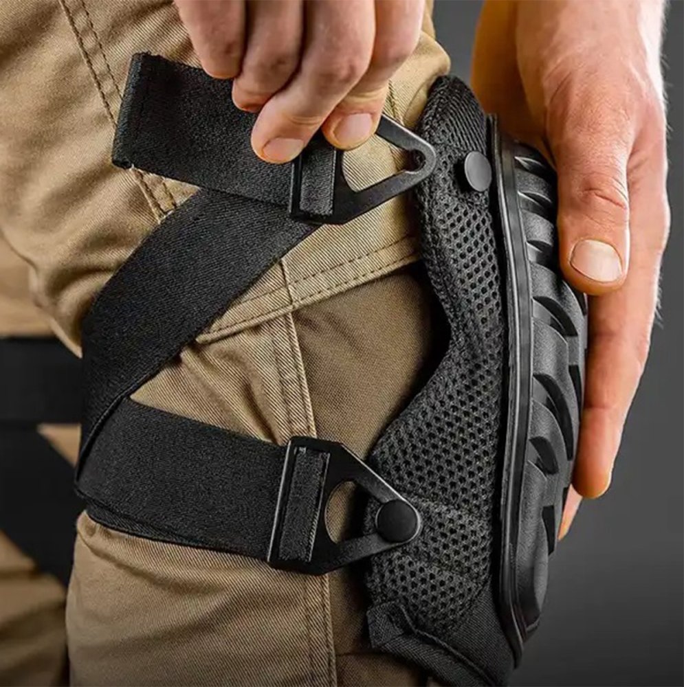 Protective Gel Knee Pads for Work and Construction, 1 Pair, Black (3)