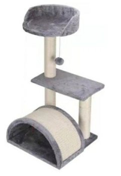 Cat Tree Scratching Post 3 Levels, Sturdy Pet Play Tower