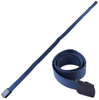 Tactical fabric belt for trousers, 110 cm, blue