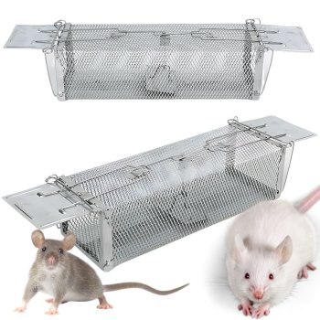 Large Humane Live Trap for Rats and Rodents, Metal Cage XXL
