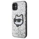 Apple iPhone 11 6.1\" Karl Lagerfeld Glitter Choupette Patch Case Cover (KLHCN61G2CPS), Silver