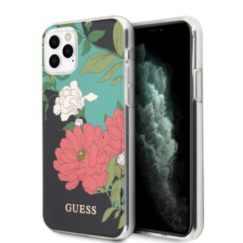 Apple iPhone 11 Pro 5.8'' Guess N°1 Flower Collection Case Cover (GUHCN58IMLFL01), Black