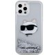 Apple iPhone 12 / 12 Pro 6.1\" Karl Lagerfeld Glitter Choupette Head Case Cover (KLHCP12MLNHCCS), Silver