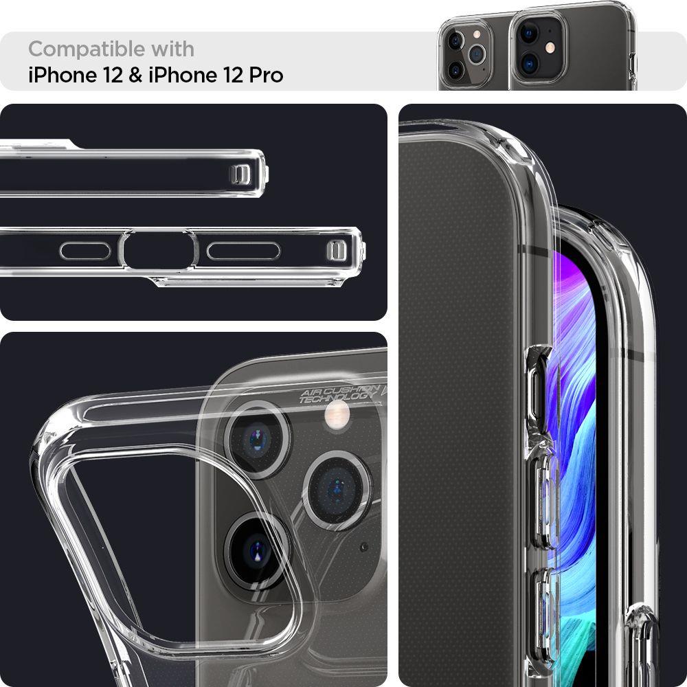 Apple iPhone 12 / 12 Pro 6.1" Spigen Liquid Crystal TPU Case Cover, Transparent (3)
