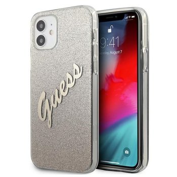 Apple iPhone 12 mini 5.4'' Guess Gradient Script Case Cover (GUHCP12SPCUGLSGO), Gold