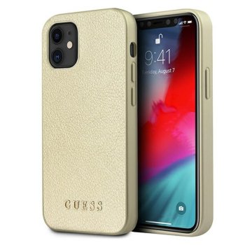 Apple iPhone 12 mini 5.4'' Guess Iridescent Case Cover (GUHCP12SIGLGO), Gold