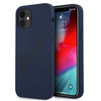 Apple iPhone 12 mini 5.4'' Guess Script Vintage Case Cover (GUHCP12SLSVSBL), Blue