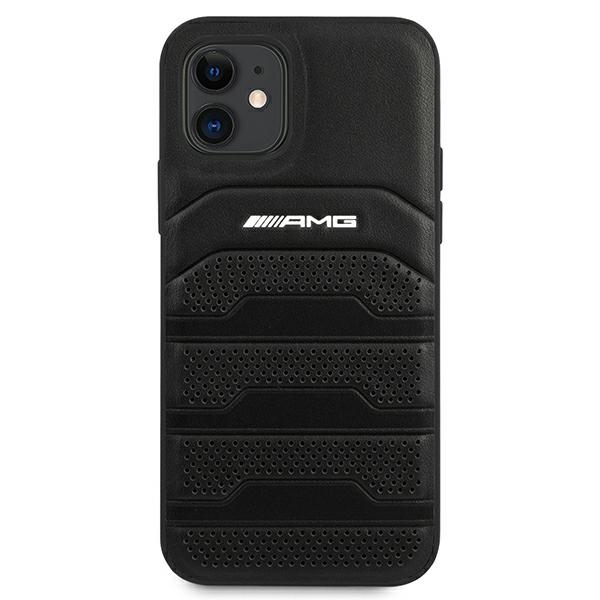 Apple iPhone 12 mini 5.4'' AMG Leather Debossed Lines Case Cover (AMHCP12SGSEBK), Black (1)