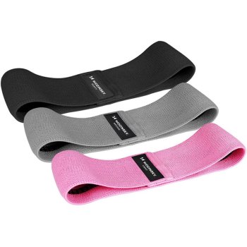 Wozinsky Flexible Textile Training Mini Loops Bands Tapes Equipment for Home Gym, Set of 3