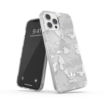 Adidas OR SnapCase Camo Protective Case for iPhone 12 Pro Max, Transparent